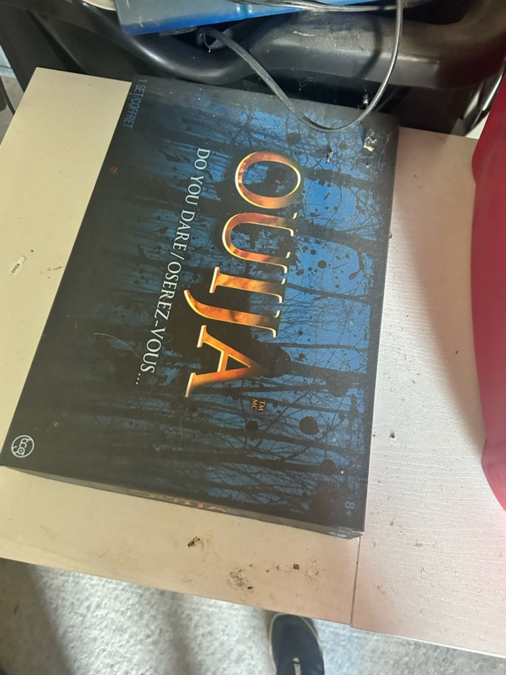 Outlast Board Game - Dark Blue & Orange Box